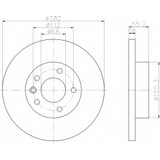 8DD 355 105-561 HELLA PAGID Тормозной диск