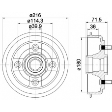 MBD274 MINTEX Тормозной барабан