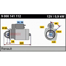 9 000 141 112 BOSCH Стартер