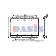 070148N AKS DASIS Радиатор, охлаждение двигателя