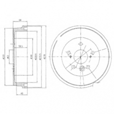 BF495 DELPHI Тормозной барабан