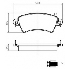 K621401 Vema Комплект тормозных колодок, дисковый тормоз