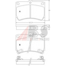 P 49 016 ABS Комплект тормозных колодок, дисковый тормоз