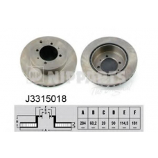 J3315018 NIPPARTS Тормозной диск