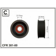 381-00 CAFFARO Натяжной ролик, поликлиновой  ремень