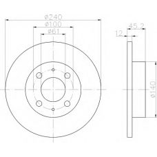 8DD 355 102-291 HELLA Тормозной диск