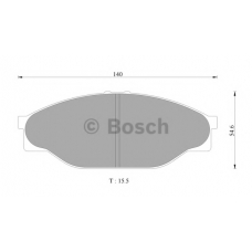 0 986 AB2 071 BOSCH Комплект тормозных колодок, дисковый тормоз