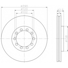 8DD 355 117-601 HELLA Тормозной диск