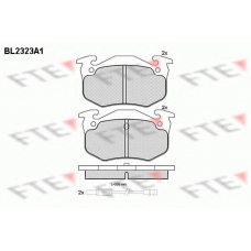 BL2323A1 FTE Комплект тормозных колодок, дисковый тормоз