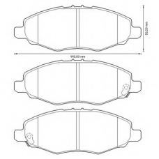 572641B BENDIX Комплект тормозных колодок, дисковый тормоз