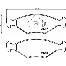 2321901 TEXTAR Комплект тормозных колодок, дисковый тормоз