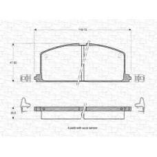 363702160787 MAGNETI MARELLI Комплект тормозных колодок, дисковый тормоз