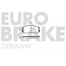 5502223017 EUROBRAKE Комплект тормозных колодок, дисковый тормоз