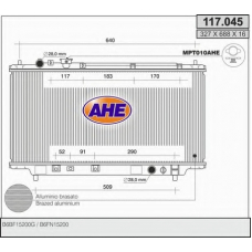 117.045 AHE Радиатор, охлаждение двигателя