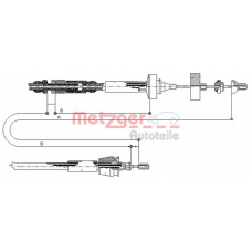 10.2962 METZGER Трос, управление сцеплением