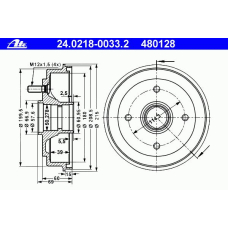 24.0218-0033.2 ATE Тормозной барабан