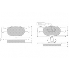 PF10711 PROCODIS FRANCE Комплект тормозных колодок, дисковый тормоз
