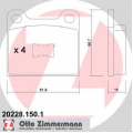 20228.150.1 ZIMMERMANN Комплект тормозных колодок, дисковый тормоз
