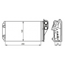 54305 NRF Теплообменник, отопление салона