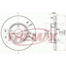 BD-2878 FREMAX Тормозной диск