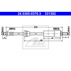 24.5305-0370.3 ATE Тормозной шланг