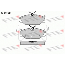 BL2325A1 FTE Комплект тормозных колодок, дисковый тормоз