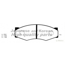 N009-09 ASHUKI Комплект тормозных колодок, дисковый тормоз