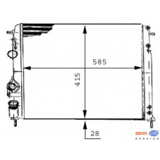 8MK 376 717-441 HELLA Радиатор, охлаждение двигателя