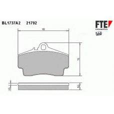 BL1737A2 FTE Комплект тормозных колодок, дисковый тормоз