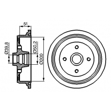 0 986 477 016 BOSCH Тормозной барабан