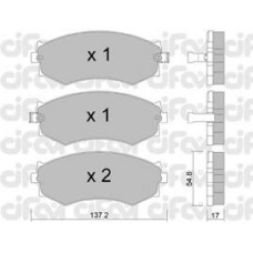 822-190-1 CIFAM Комплект тормозных колодок, дисковый тормоз