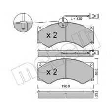 22-0579-2 METELLI Комплект тормозных колодок, дисковый тормоз