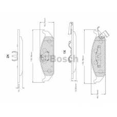 F 03B 150 254 BOSCH Комплект тормозных колодок, дисковый тормоз