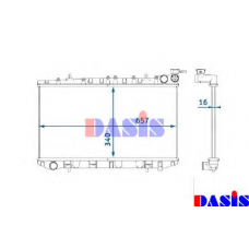 072250N AKS DASIS Радиатор, охлаждение двигателя