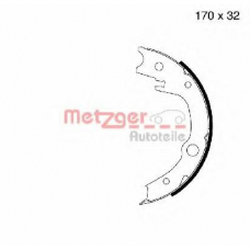 MG 996 METZGER Комплект тормозных колодок, стояночная тормозная с