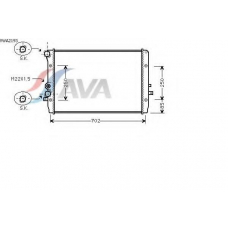 VWA2193 AVA Радиатор, охлаждение двигателя