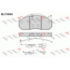 BL1759G4 FTE Комплект тормозных колодок, дисковый тормоз