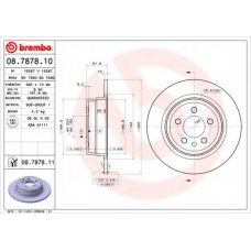 08.7878.11 BREMBO Тормозной диск