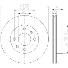 MDC2325 MINTEX Тормозной диск