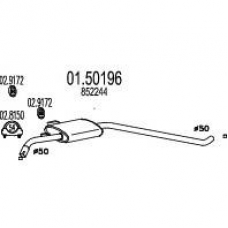 01.50196 MTS Средний глушитель выхлопных газов