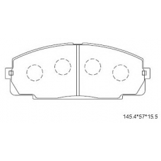 KD2605 ASIMCO Комплект тормозных колодок, дисковый тормоз