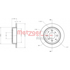 6110244 METZGER Тормозной диск