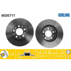 6026711 GIRLING Тормозной диск