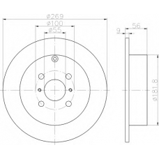 8DD 355 110-481 HELLA Тормозной диск