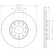 8DD 355 109-861 HELLA PAGID Тормозной диск