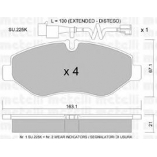 22-0671-1K METELLI Комплект тормозных колодок, дисковый тормоз