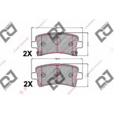 BP2213 DJ PARTS Комплект тормозных колодок, дисковый тормоз