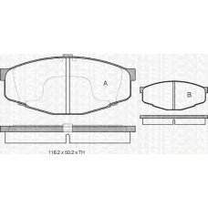 8110 13065 TRIDON Brake pads - front