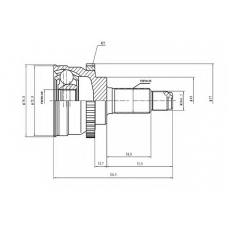 AW1510047A AYWIPARTS Шарнирный комплект, приводной вал