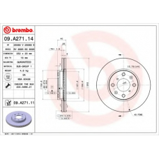 09.A271.14 BREMBO Тормозной диск